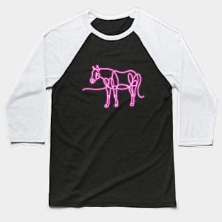 Standing Neon Horse Baseball T-Shirt